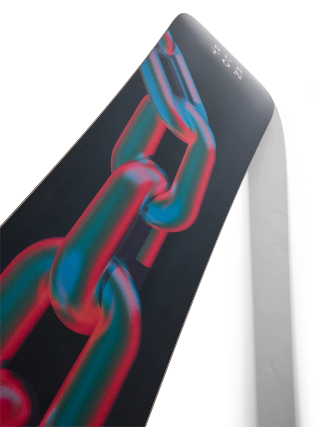 Snowboard Burton Cultivator Flat Top, motif chaîne